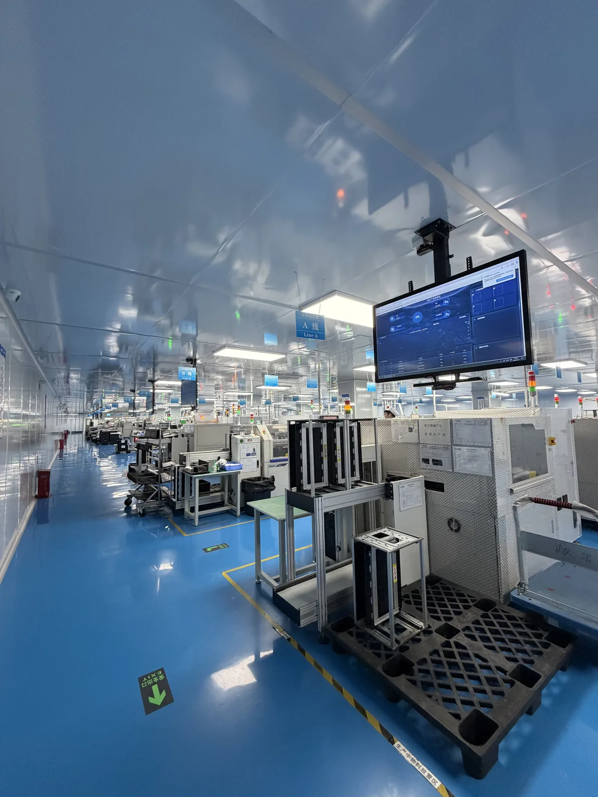 SMT production floor at the Shenzhen factory